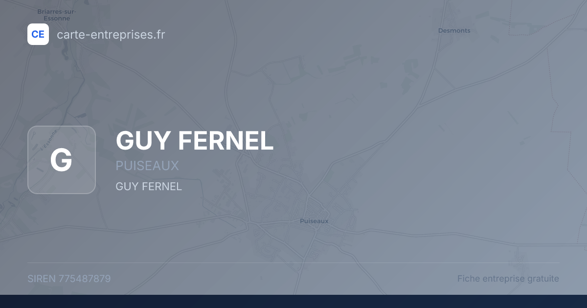 GUY FERNEL — 775487879 — fiche entreprise