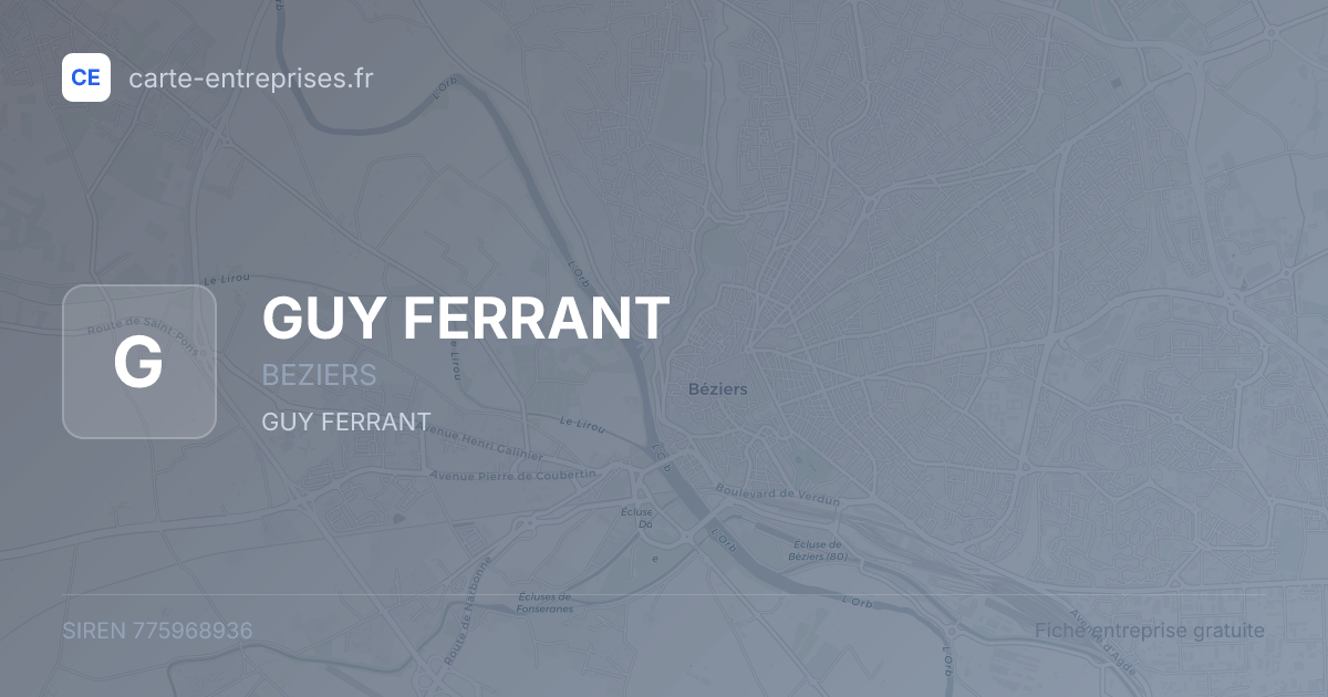 GUY FERRANT — 775968936 — fiche entreprise