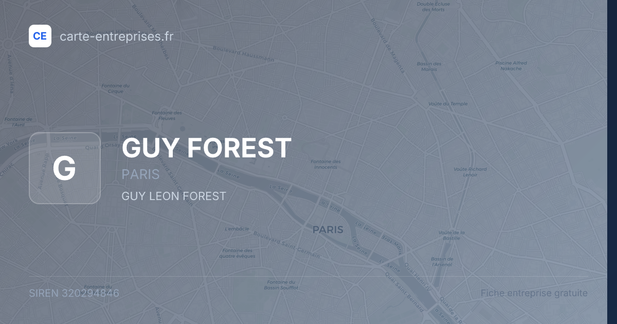 GUY FOREST — 320294846 — fiche entreprise