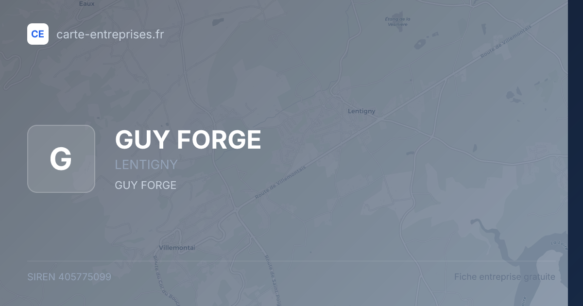 GUY FORGE — 405775099 — fiche entreprise