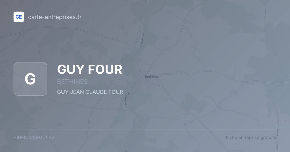 GUY FOUR — 413947532 — fiche entreprise