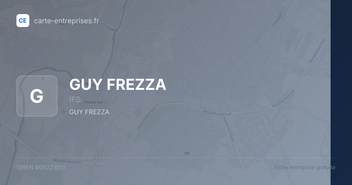 GUY FREZZA — 809221013 — fiche entreprise