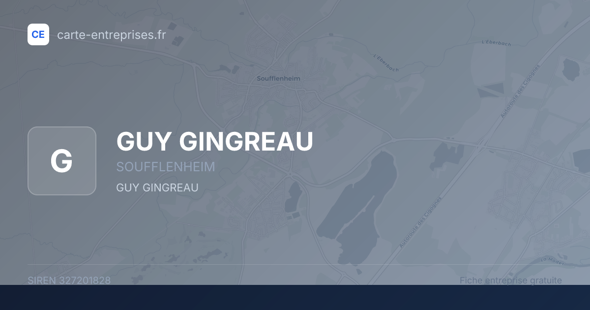 GUY GINGREAU — 327201828 — fiche entreprise