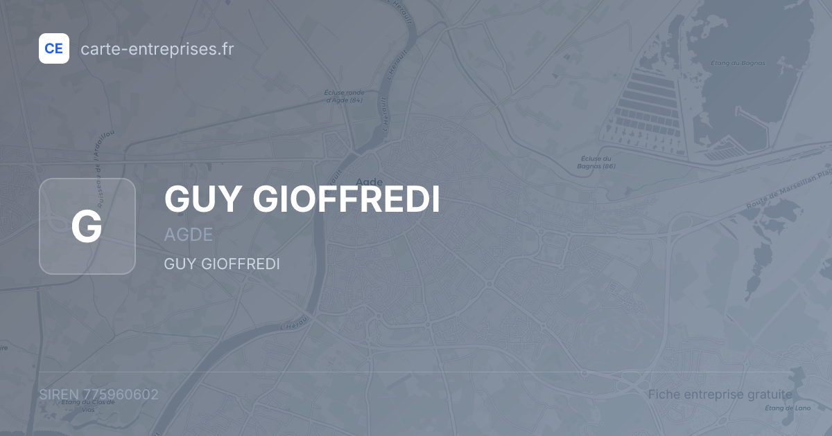 GUY GIOFFREDI — 775960602 — fiche entreprise