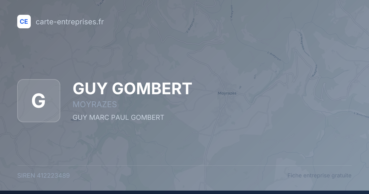 GUY GOMBERT — 412223489 — fiche entreprise