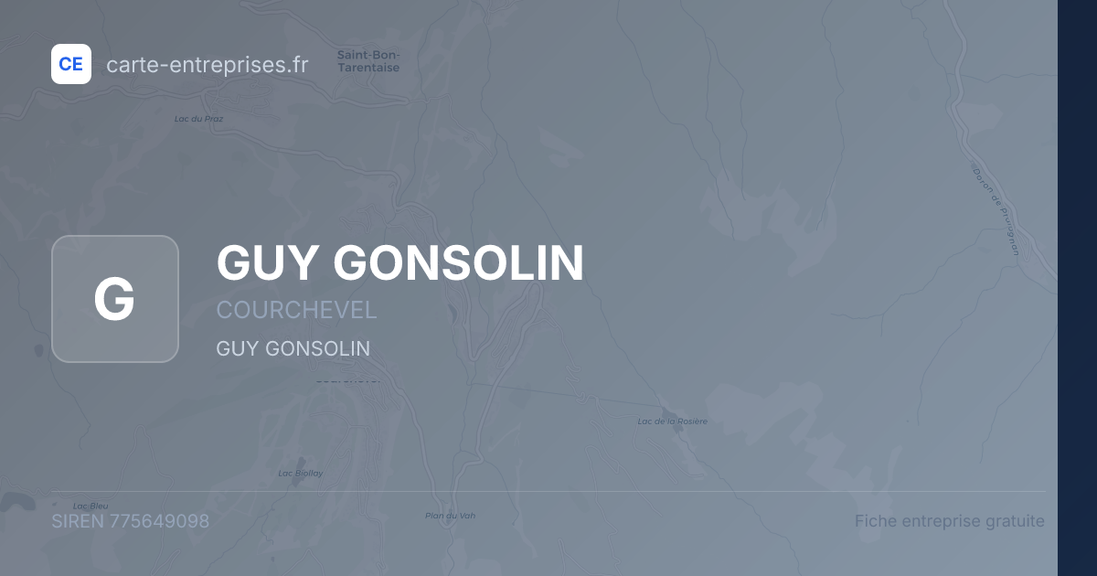 GUY GONSOLIN — 775649098 — fiche entreprise