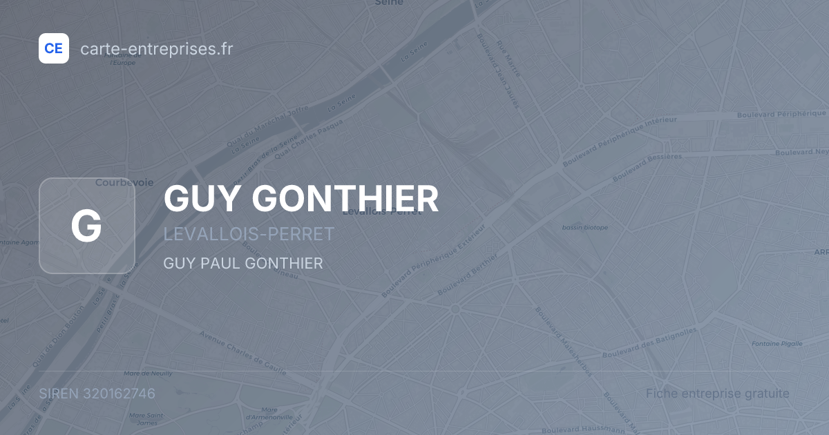 GUY GONTHIER — 320162746 — fiche entreprise