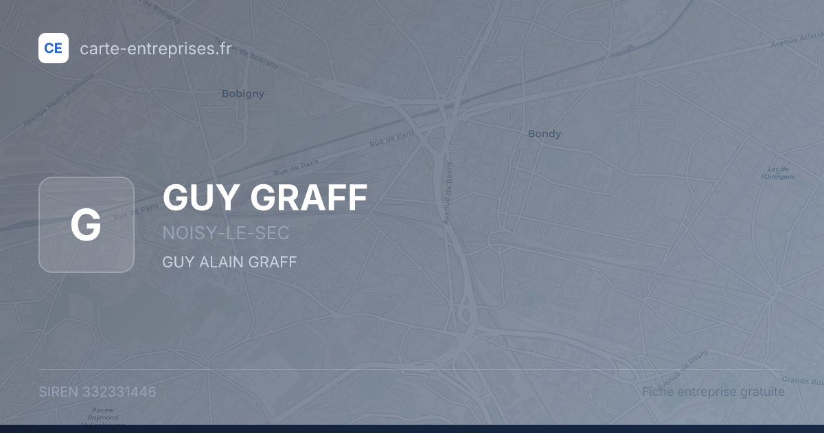 GUY GRAFF — 332331446 — fiche entreprise