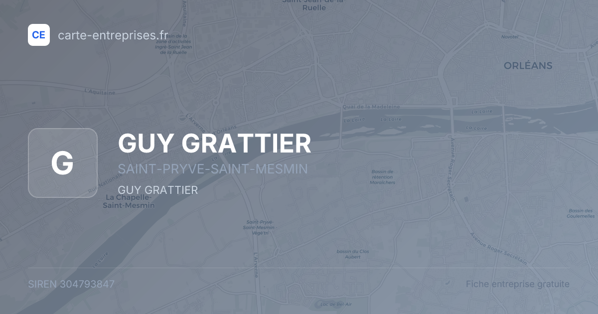 GUY GRATTIER — 304793847 — fiche entreprise