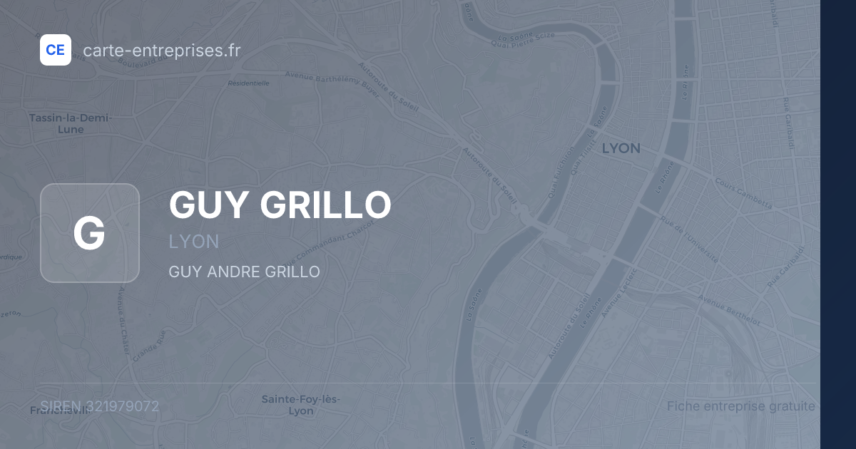 GUY GRILLO — 321979072 — fiche entreprise