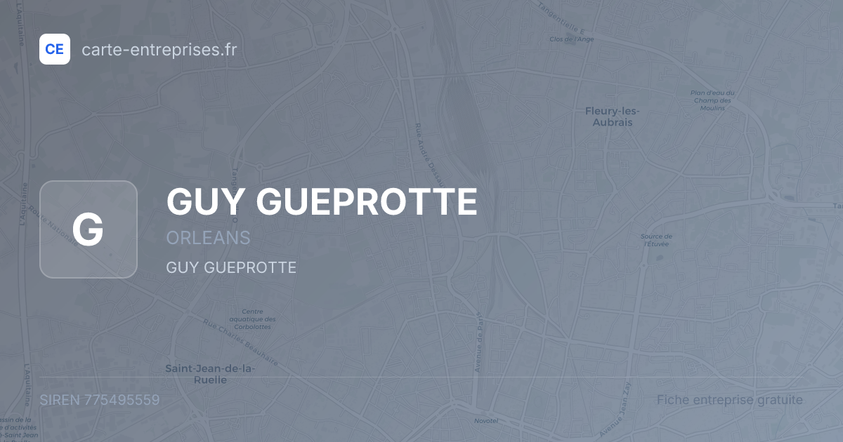 GUY GUEPROTTE — 775495559 — fiche entreprise