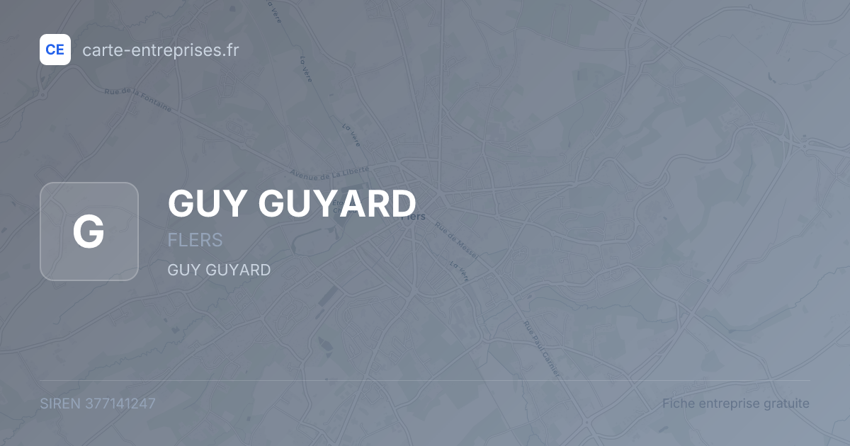GUY GUYARD — 377141247 — fiche entreprise