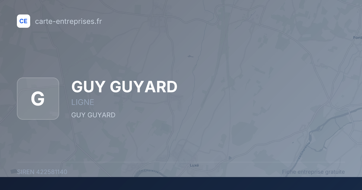 GUY GUYARD — 422581140 — fiche entreprise