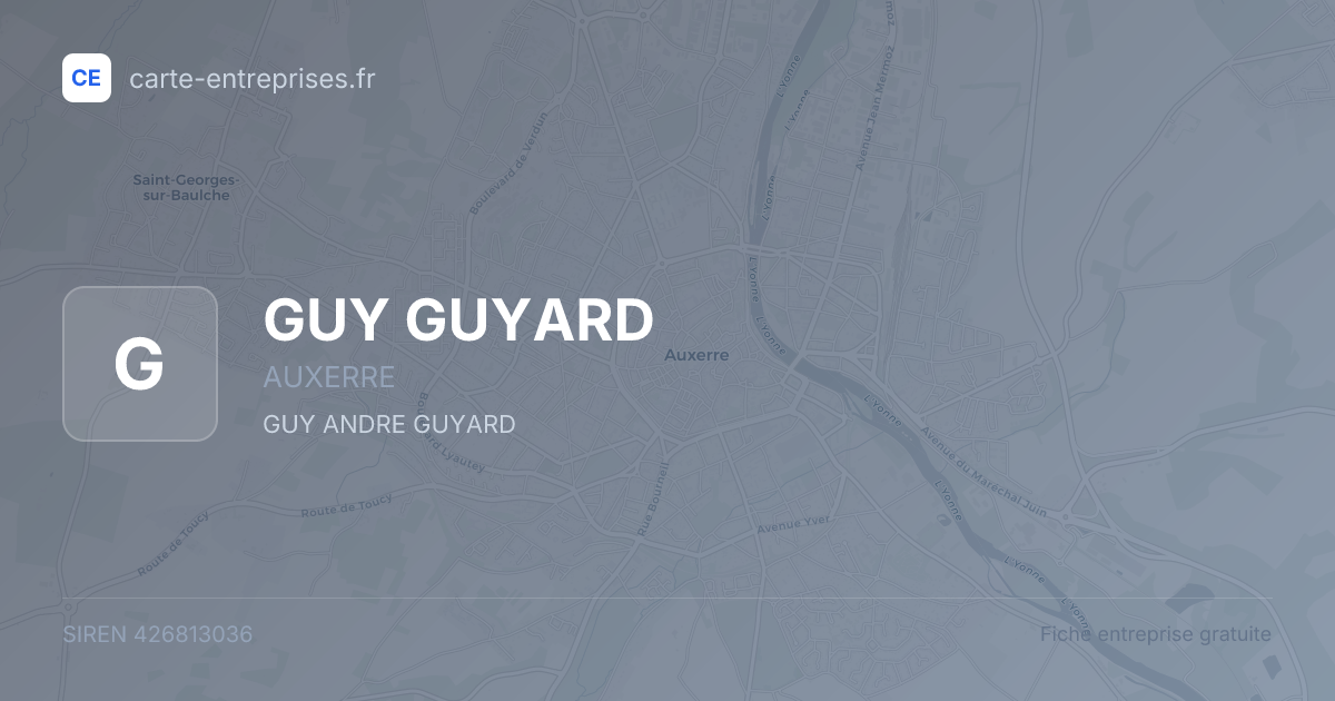 GUY GUYARD — 426813036 — fiche entreprise