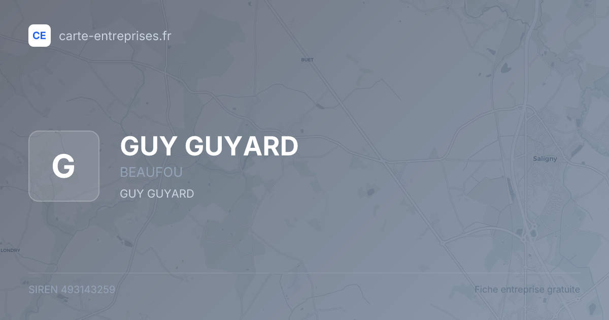 GUY GUYARD — 493143259 — fiche entreprise