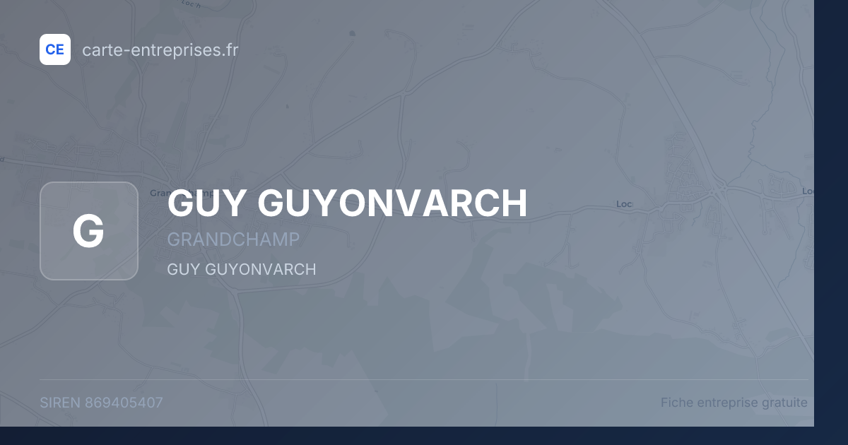GUY GUYONVARCH — 869405407 — fiche entreprise