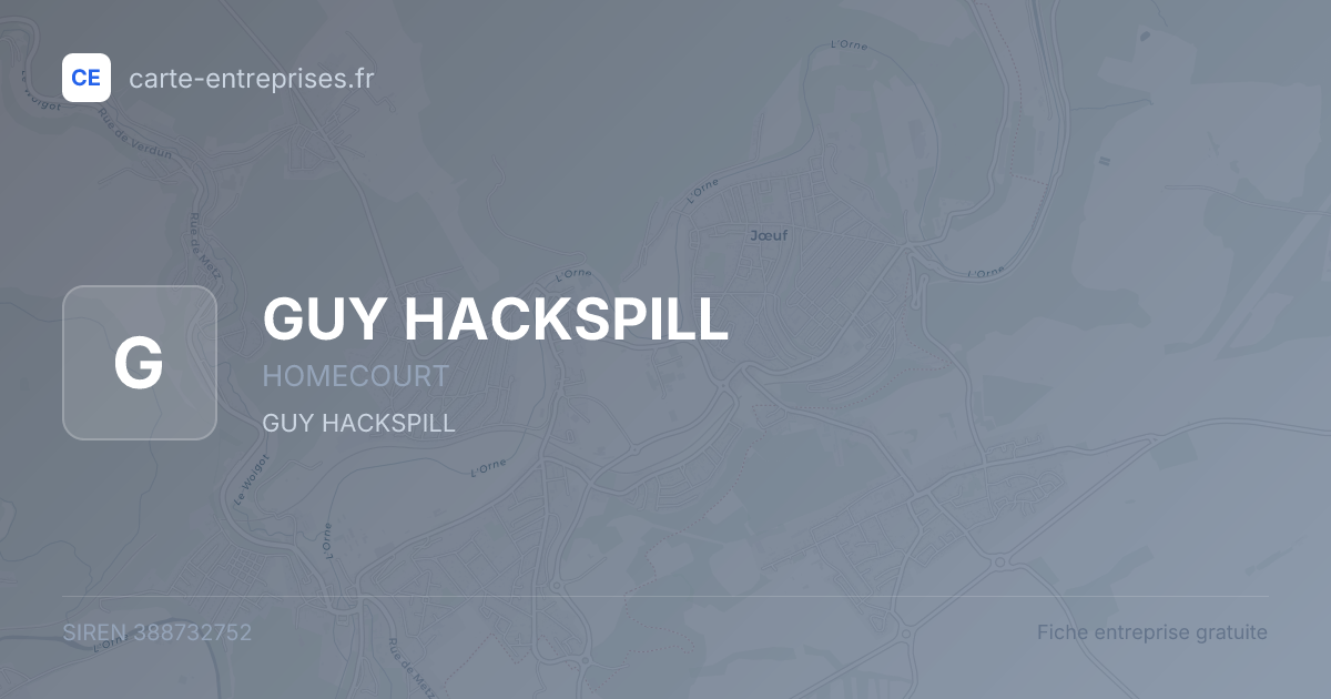 GUY HACKSPILL — 388732752 — fiche entreprise