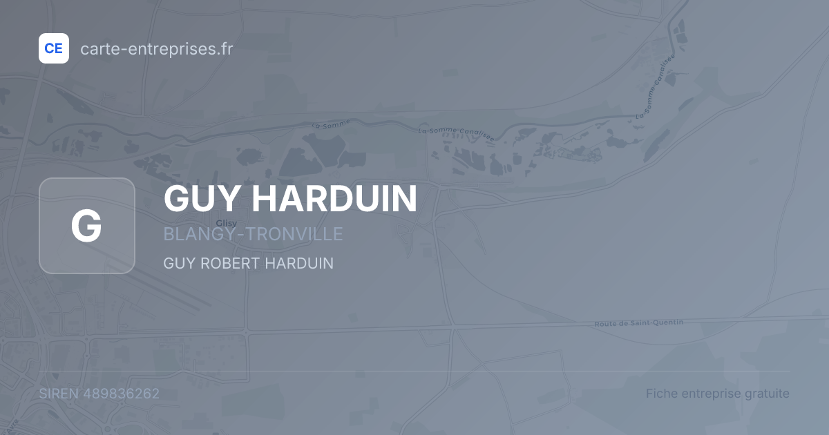 GUY HARDUIN — 489836262 — fiche entreprise