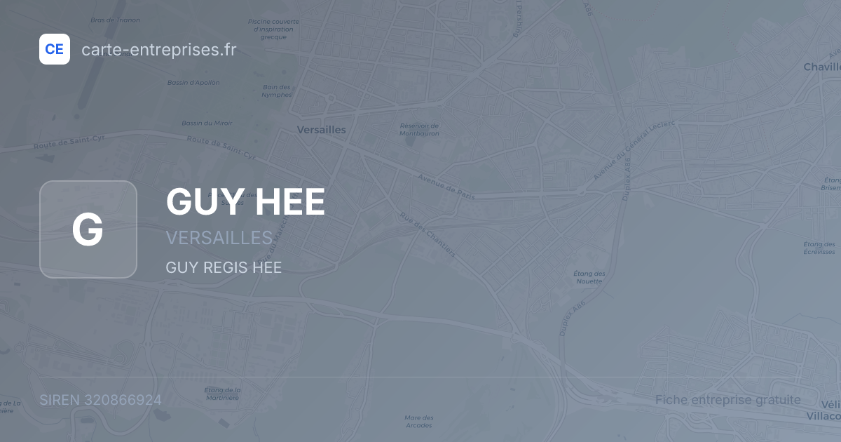GUY HEE — 320866924 — fiche entreprise