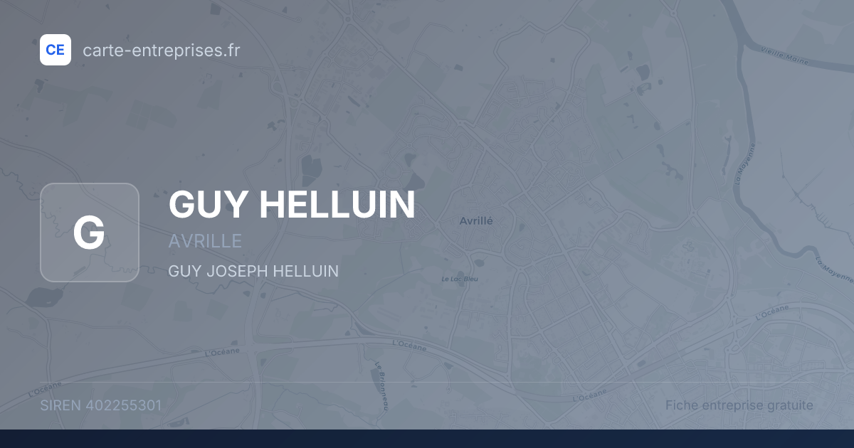GUY HELLUIN — 402255301 — fiche entreprise