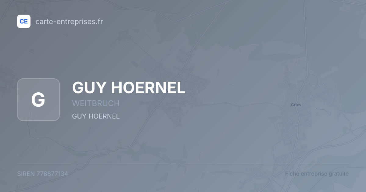 GUY HOERNEL — 778877134 — fiche entreprise