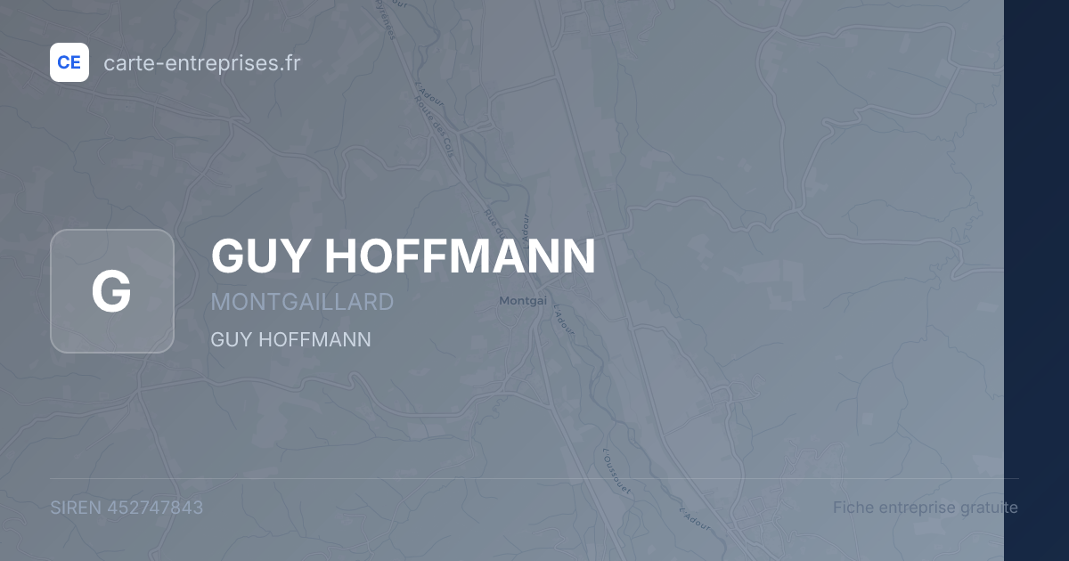 GUY HOFFMANN — 452747843 — fiche entreprise