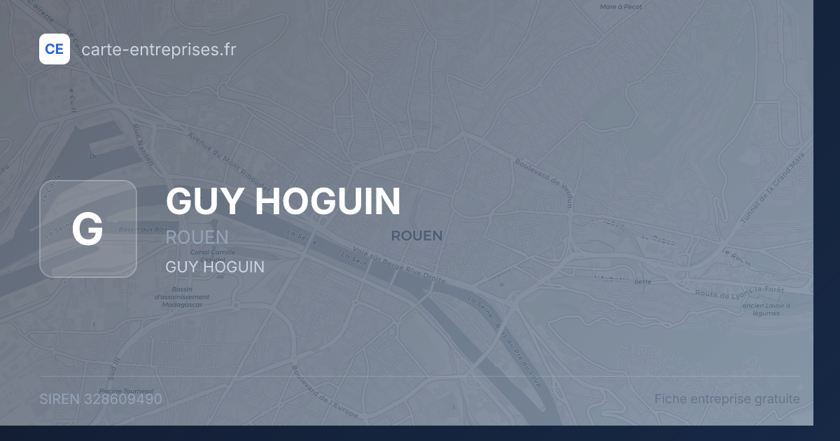 GUY HOGUIN — 328609490 — fiche entreprise