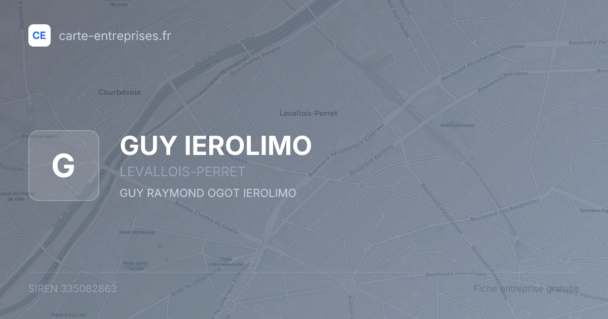 GUY IEROLIMO — 335082863 — fiche entreprise