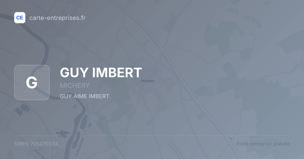 GUY IMBERT — 705470334 — fiche entreprise