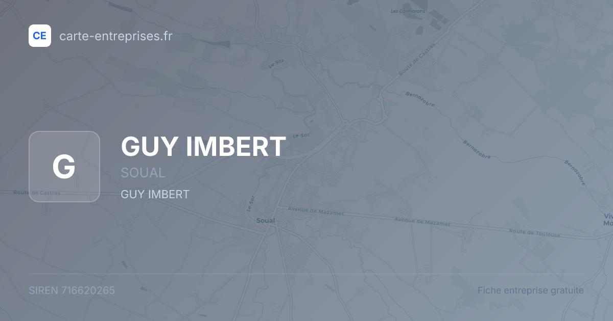 GUY IMBERT — 716620265 — fiche entreprise