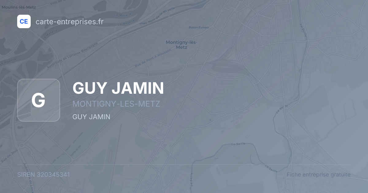 GUY JAMIN — 320345341 — fiche entreprise