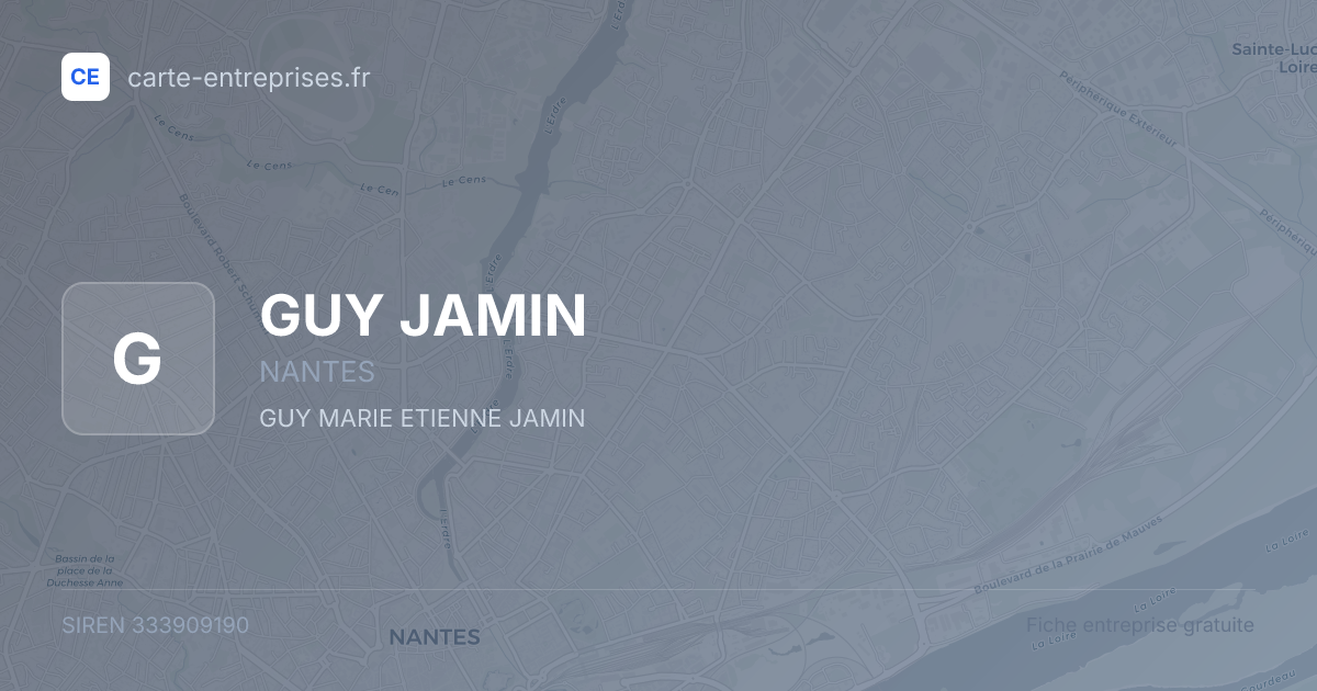 GUY JAMIN — 333909190 — fiche entreprise