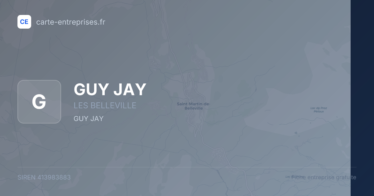 GUY JAY — 413983883 — fiche entreprise