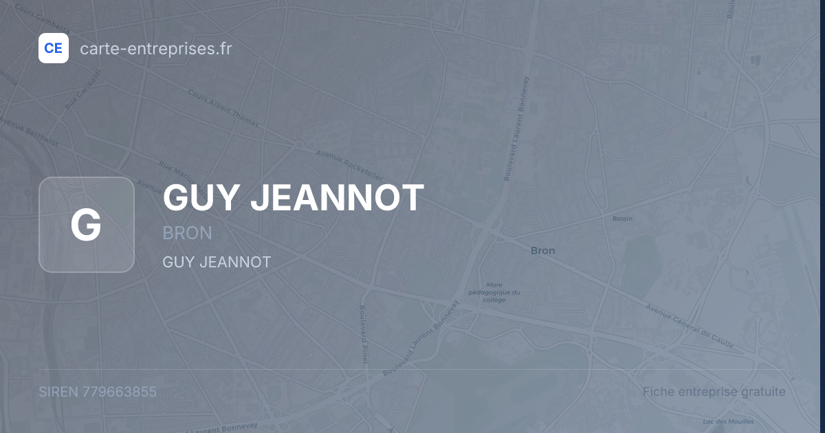 GUY JEANNOT — 779663855 — fiche entreprise