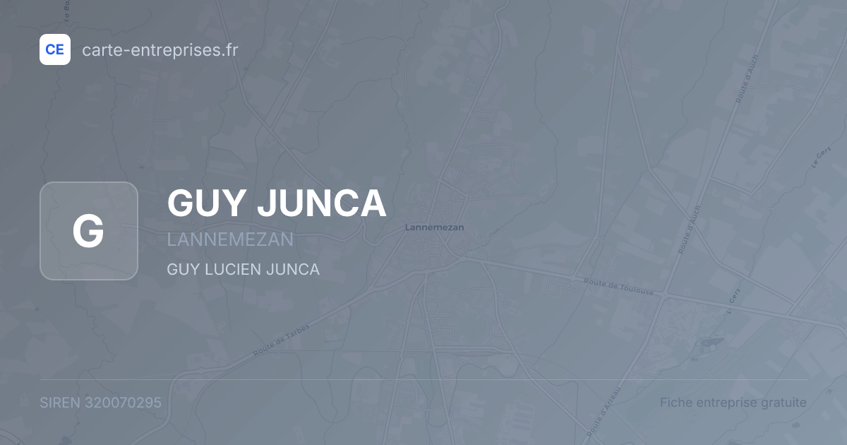 GUY JUNCA — 320070295 — fiche entreprise