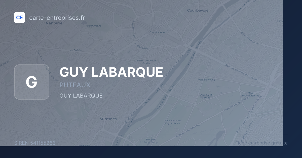 GUY LABARQUE — 541155263 — fiche entreprise