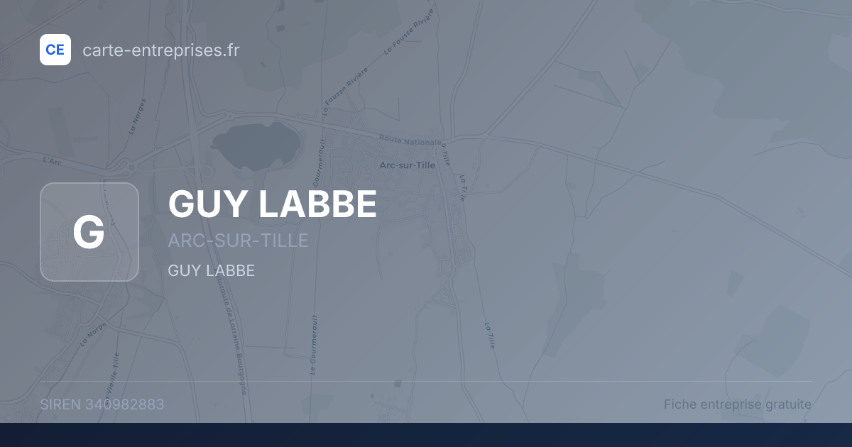 GUY LABBE — 340982883 — fiche entreprise