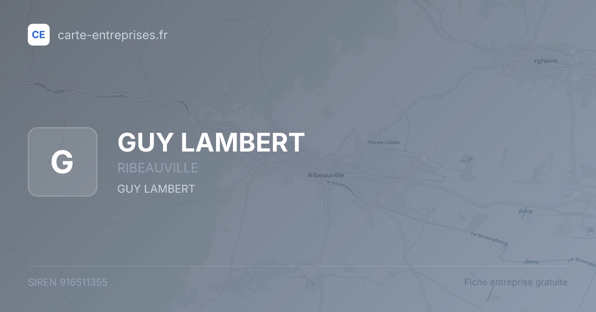 GUY LAMBERT — 916511355 — fiche entreprise