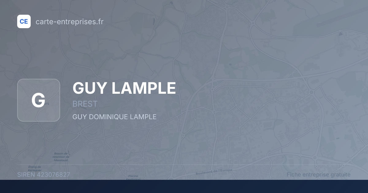 GUY LAMPLE — 423076827 — fiche entreprise