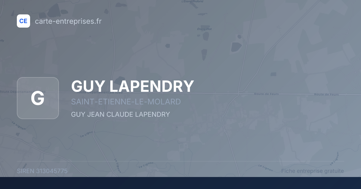 GUY LAPENDRY — 313045775 — fiche entreprise