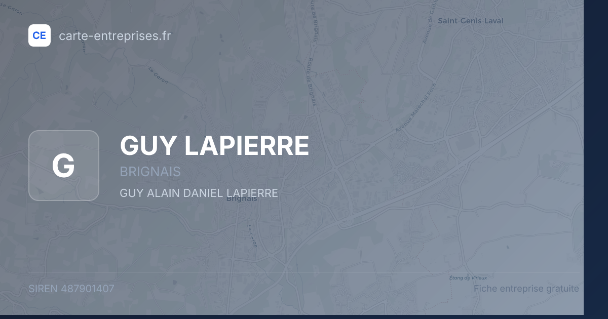 GUY LAPIERRE — 487901407 — fiche entreprise