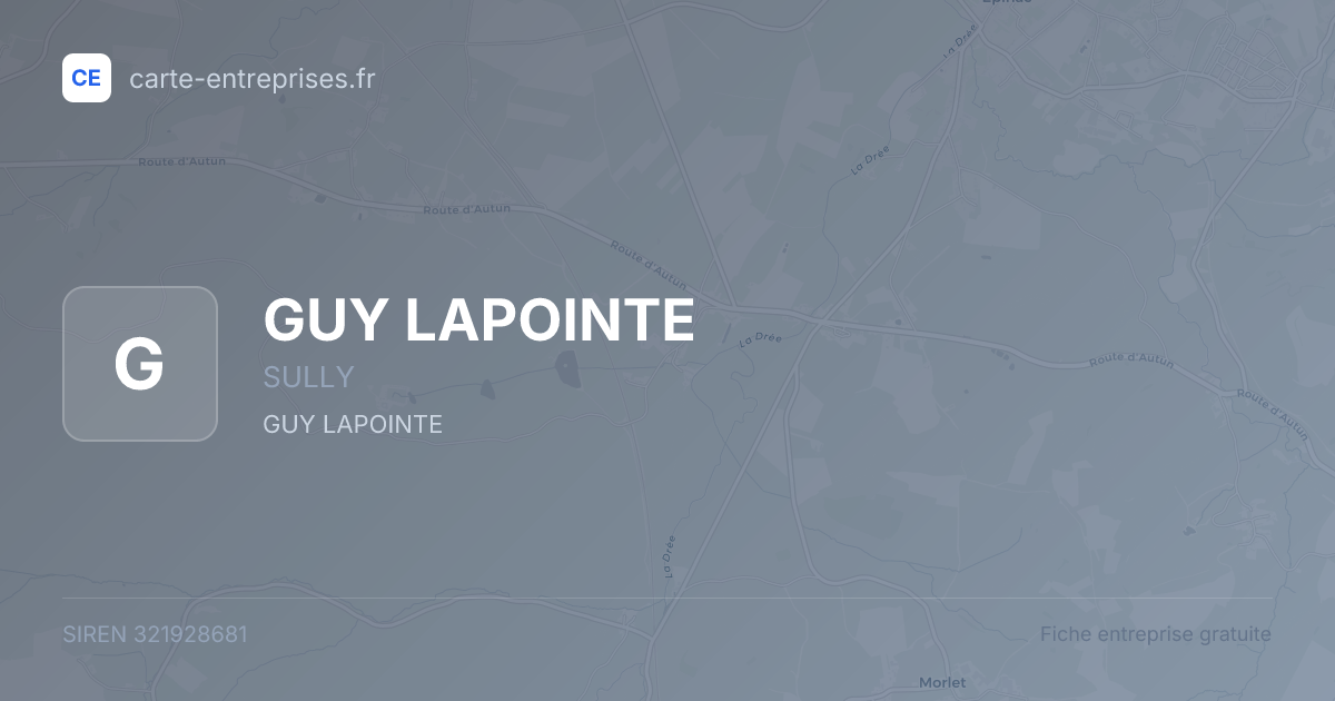 GUY LAPOINTE — 321928681 — fiche entreprise