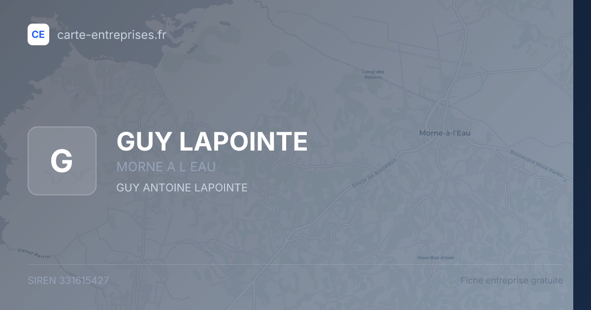 GUY LAPOINTE — 331615427 — fiche entreprise