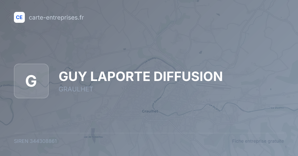 GUY LAPORTE DIFFUSION — 344308861 — fiche entreprise