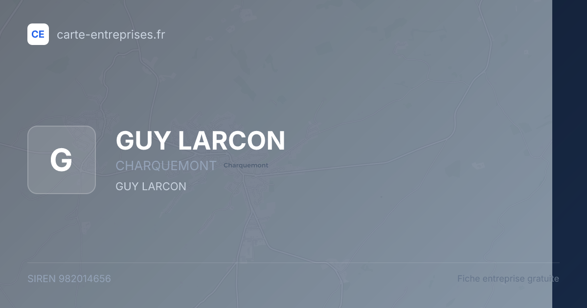 GUY LARCON — 982014656 — fiche entreprise