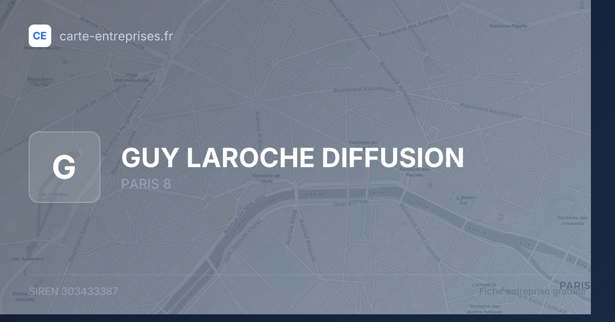 GUY LAROCHE DIFFUSION — 303433387 — fiche entreprise