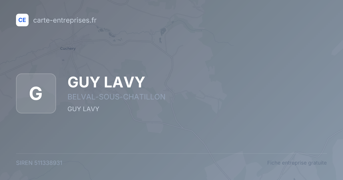 GUY LAVY — 511338931 — fiche entreprise