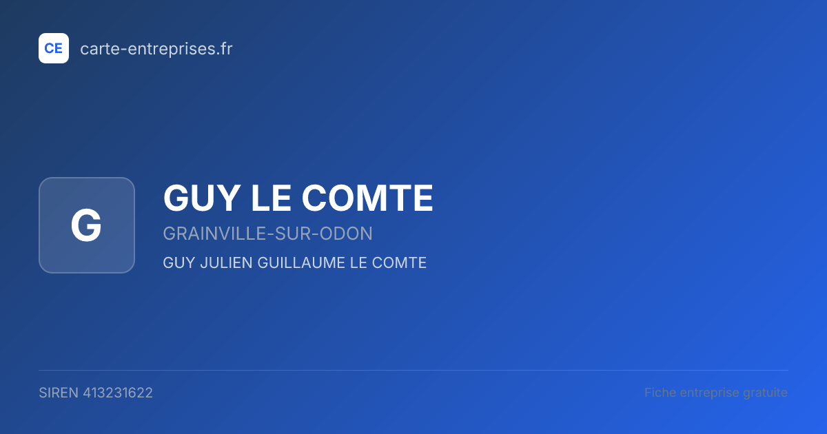 GUY LE COMTE — 413231622 — fiche entreprise
