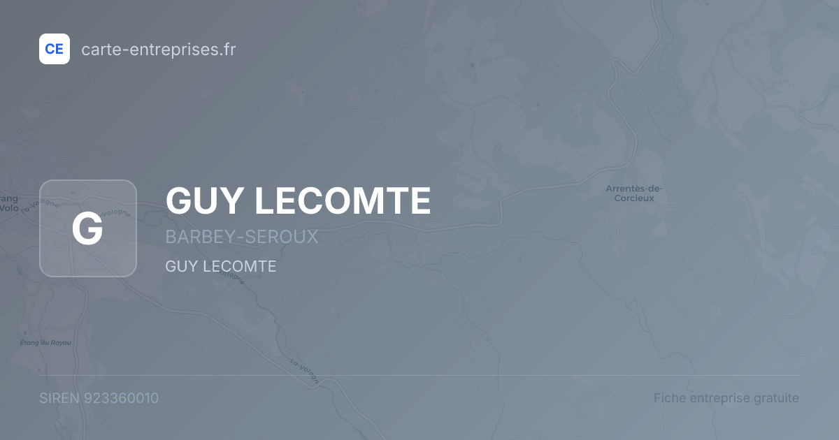 GUY LECOMTE — 923360010 — fiche entreprise