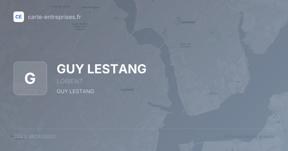 GUY LESTANG — 862405800 — fiche entreprise